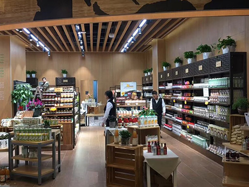 精品店钢木展架