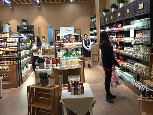 精品店钢木展架