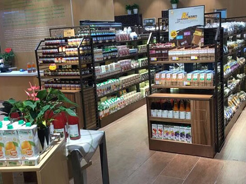 精品店钢木展架